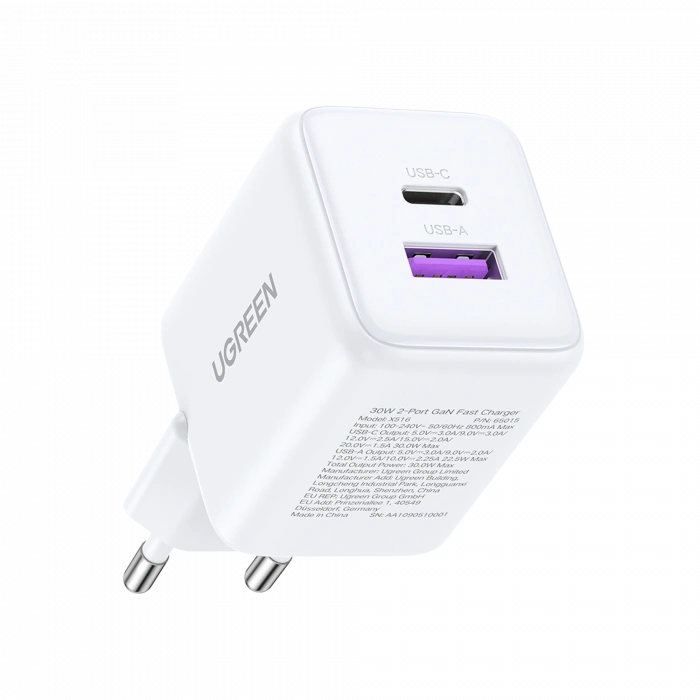 UGREEN UGREEN 30W 2 Portlu Hızlı Şarj Cihzı Byz Cep Telefonu Aksesuar