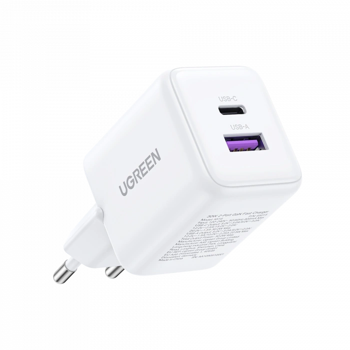 UGREEN UGREEN 30W 2 Portlu Hızlı Şarj Cihzı Byz Cep Telefonu Aksesuar