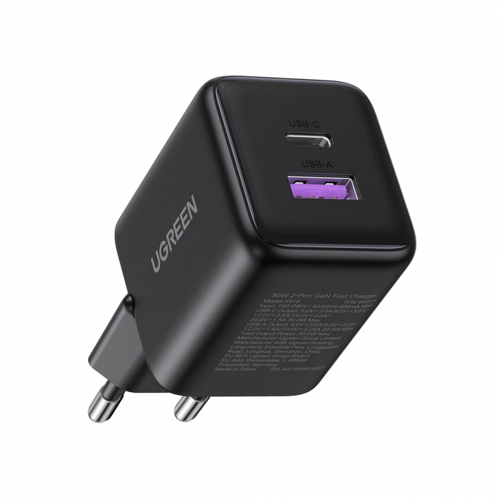 UGREEN UGREEN 30W 2 Portlu Hızlı Şarj Cihzı Syh Cep Telefonu Aksesuar