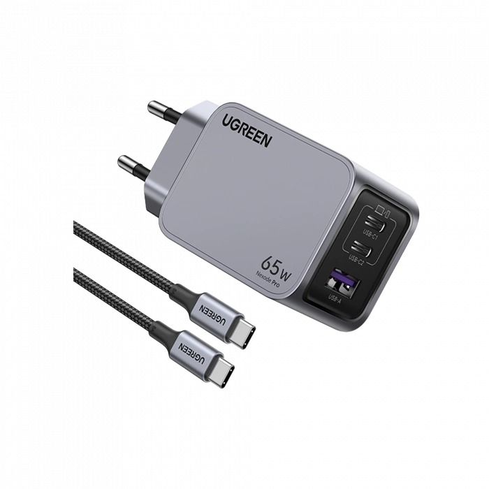 UGREEN UGREEN Nexode Pro 65W adaptör+100W kablo Cep Telefonu Aksesuar