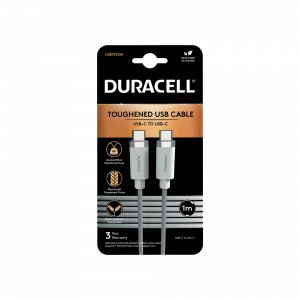 Duracell DURACELL 1M LIGHTNING CABLE BLACK C-C Şarj Kabloları