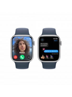APPLE Apple Watch S9 45mm Gümüş Mavi SB-M/L Akıllı Saat