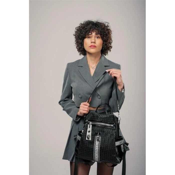 Cary Siyah Cilt Kol Ve Sırt Çantası