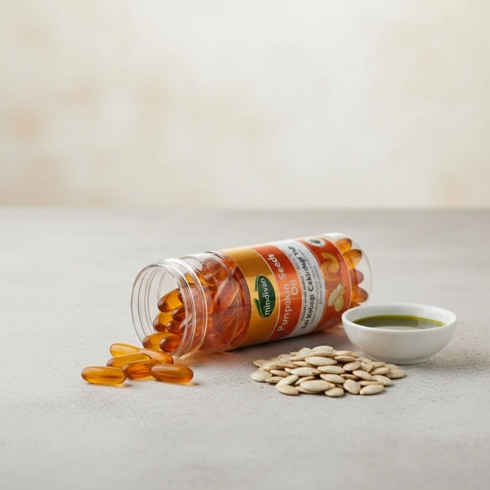 Mindivan Kabak Çekirdeği Yağı (Pumpkin Seed Oil) 100Softgel – Doğal Destek