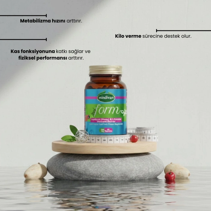 Mindivan L-Form Lepidyum & L-Karnitin Takviye Edici Gıda - 60 Kapsül