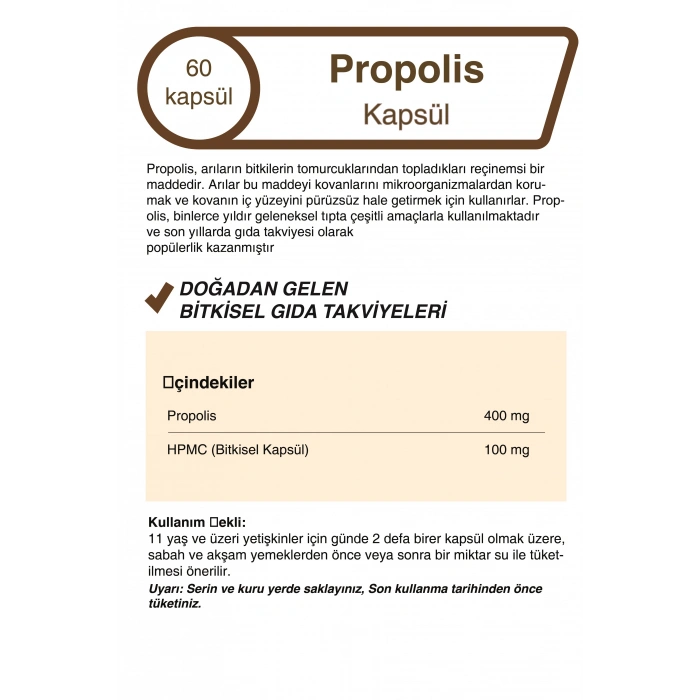 Mindivan Propolis Takviye Edici Gıda - Doğal Bağışıklık Desteği
