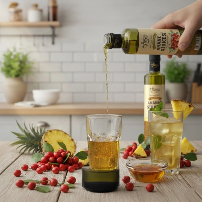 Dr. Floya Doğal Ananas Sirkesi 500ml - Ödem Attırıcı & Detoks Etkili