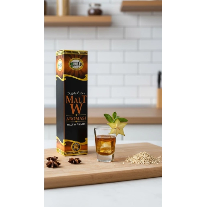 KRK Malt W Aroması – Ev Yapımı İçecekler İçin Yoğun Meşe ve İskoç Karakterli Malt Esansı