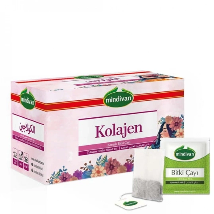 Mindivan Kolajen Bitki Çayı – 20 Süzen Poşet (Cilt ve Genel Bakım Rutini İçin)