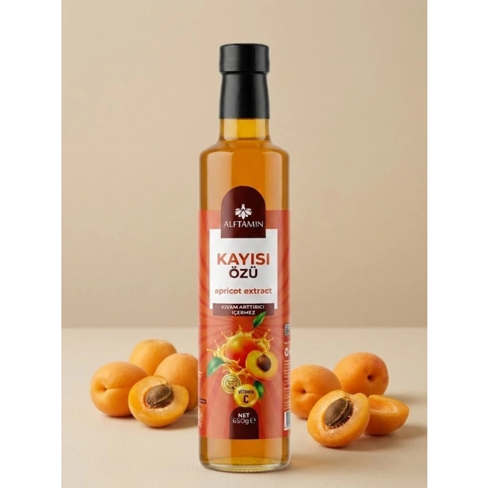 Kayısı Özü 650g | Doğal Kayısı Konsantresi | İçecek ve Tatlılar İçin Doğal Meyve Özü