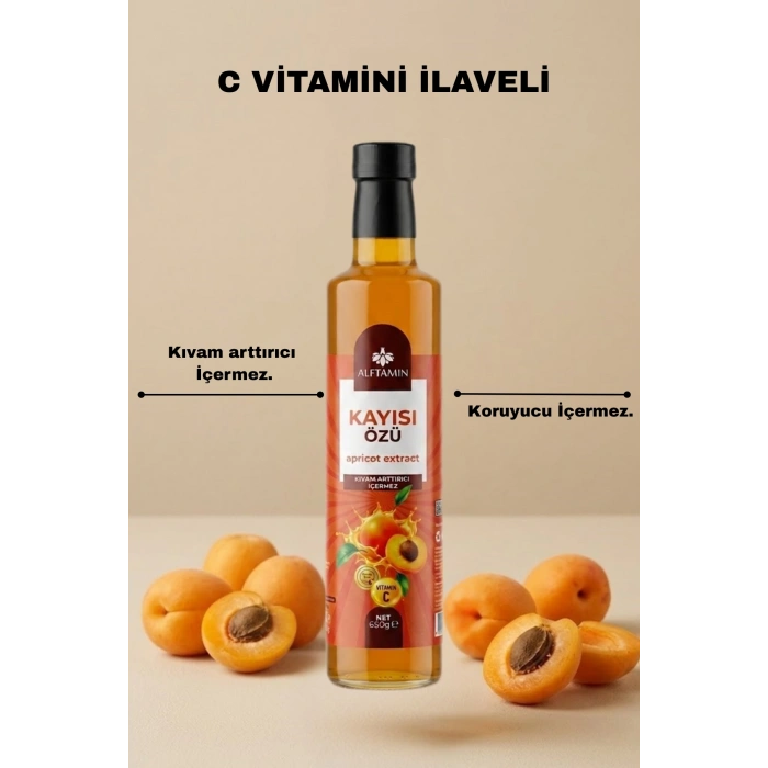 Kayısı Özü 650g | Doğal Kayısı Konsantresi | İçecek ve Tatlılar İçin Doğal Meyve Özü