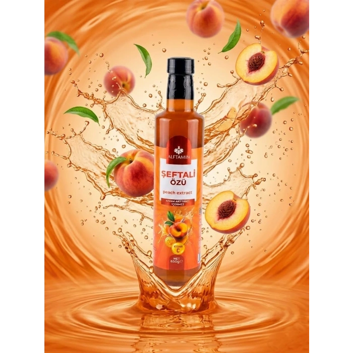 Alftamin Şeftali Özü 650g – Yoğun Aromalı Doğal Şeftali Özü