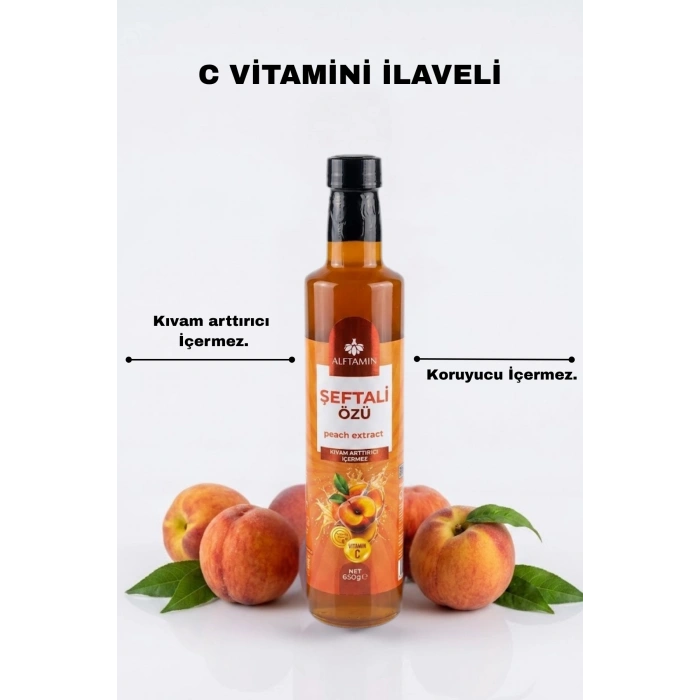 Alftamin Şeftali Özü 650g – Yoğun Aromalı Doğal Şeftali Özü