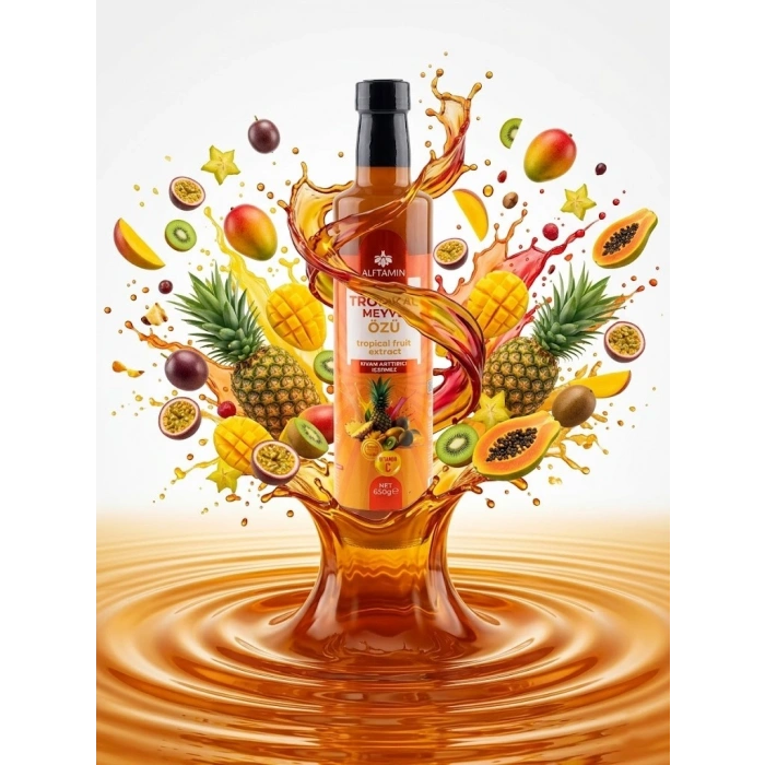 Alftamin Tropikal Meyve Özü 650 gr - Doğal İçerikli, Vitamin C İlaveli Karışık Meyve Özü