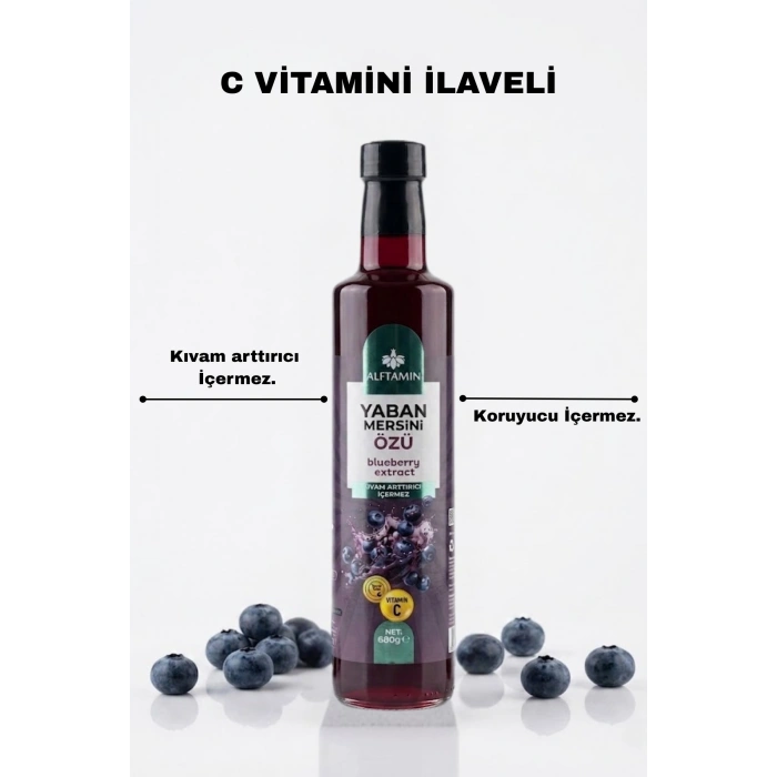Alftamin Yaban Mersini Özü 650 gr - Vitamin C İlave Edilmiş, Doğal Öz