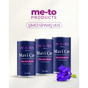 Mavi Kelebek Çay (Butterfly Pea Flower) 20 Adet Şase