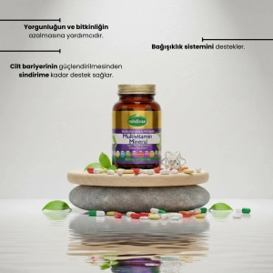 Mindivan Multivitamin & Mineral Kompleks - Bağışıklık Desteği ve Enerji (60 Kapsül)