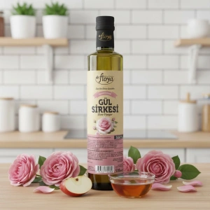 Dr. Floya Doğal Fermente Gül Sirkesi - 500 ml - Isparta Gülleri ile Geleneksel Yöntem