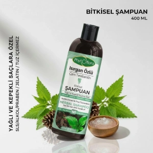 Phytoflora Isırgan Özlü & Çam Terebentin Bitkisel Şampuan - Yağlı ve Kepekli Saçlara Özel 400 ml
