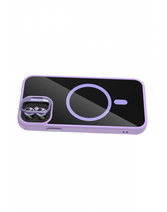 Joko Apple iPhone 11 Remim Lensli Magsafe Standlı Kapak - Lila