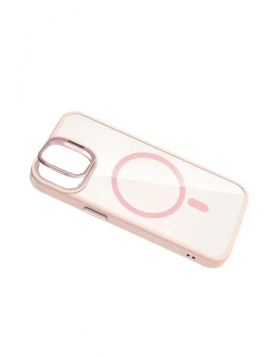 Joko Apple iPhone 11 Remim Lensli Magsafe Standlı Kapak - Pembe