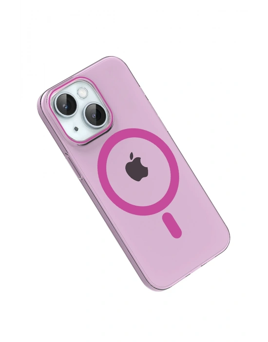 Joko Apple iPhone 14 PC Blank Magsafe Kapak - Pembe