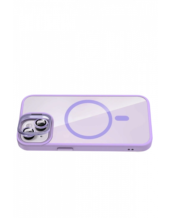 Joko Apple iPhone 14 Remim Lensli Magsafe Standlı Kapak - Lila