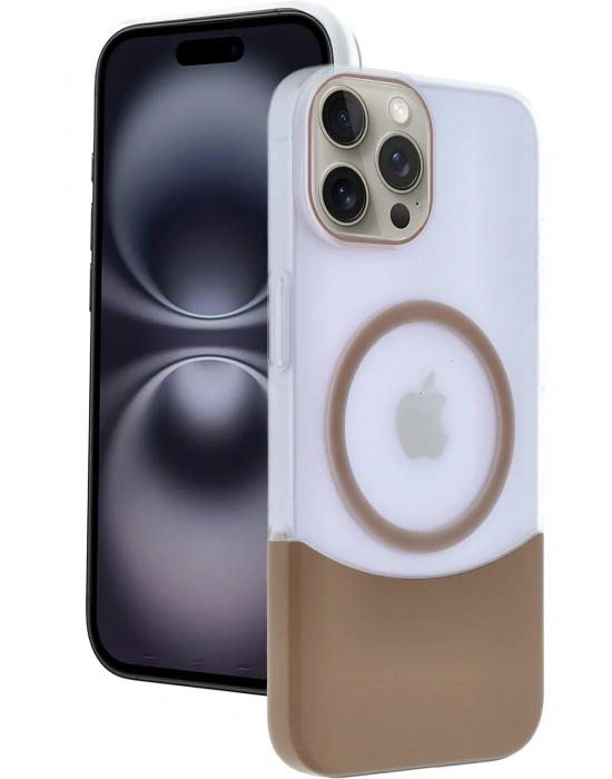Joko Apple iPhone 15 Pro Max Velar Magsafe Kapak - Çöl Titanyum