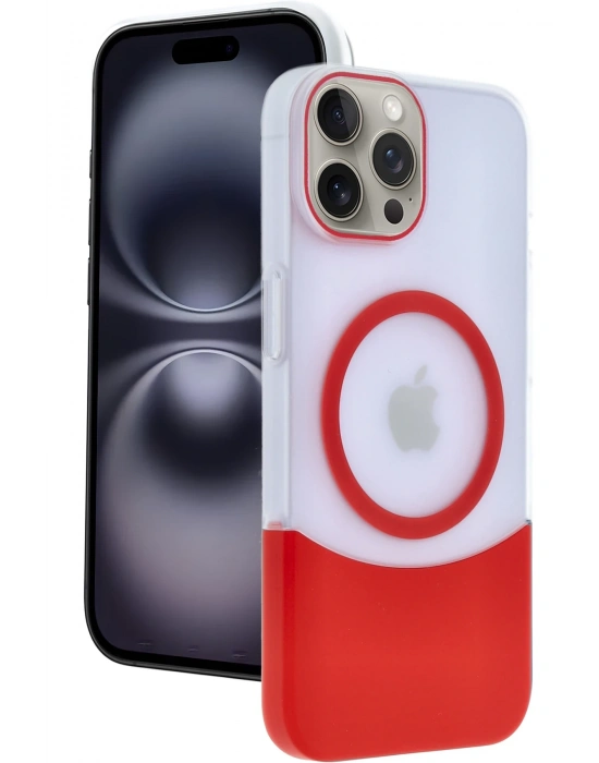 Joko Apple iPhone 15 Pro Max Velar Magsafe Kapak - Kırmızı