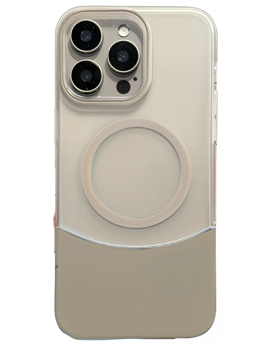 Joko Apple iPhone 15 Pro Max Velar Magsafe Kapak - Natural Grey