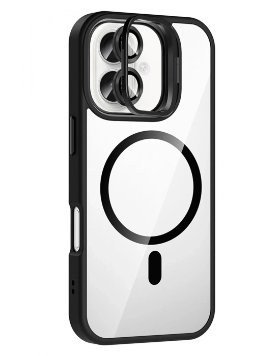 Joko Apple iPhone 16 Plus Remim Lensli Magsafe Standlı Kapak - Siyah