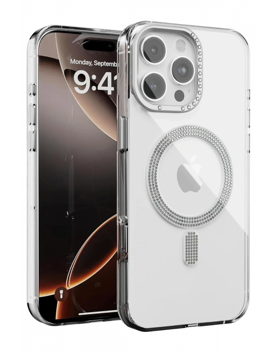 Joko Apple iPhone 16 Pro Max Tash Diamond Magsafe Kapak - Beyaz