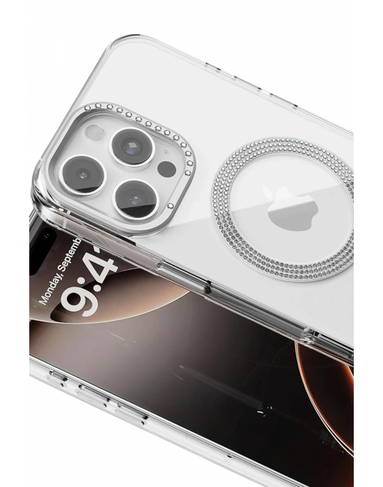 Joko Apple iPhone 16 Pro Max Tash Diamond Magsafe Kapak - Beyaz