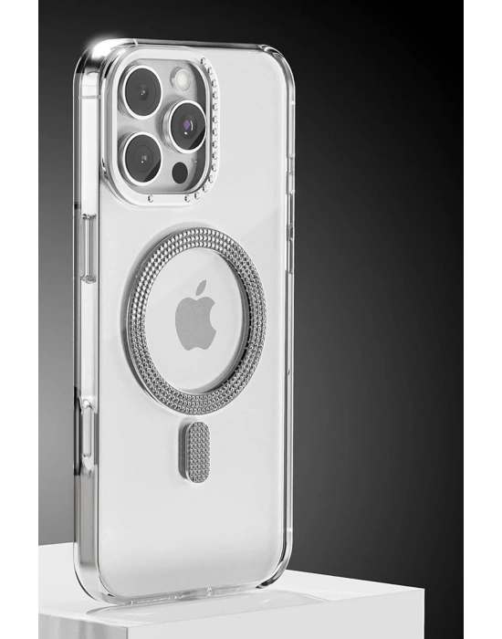 Joko Apple iPhone 16 Pro Max Tash Diamond Magsafe Kapak - Beyaz