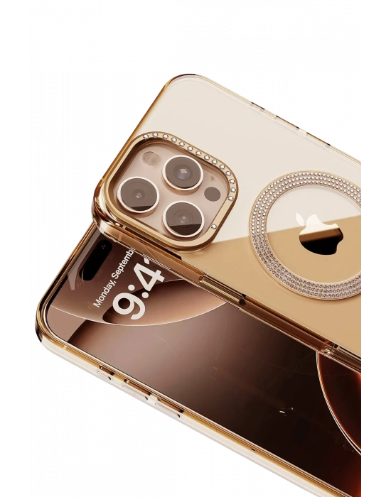 Joko Apple iPhone 16 Pro Max Tash Diamond Magsafe Kapak - Gold