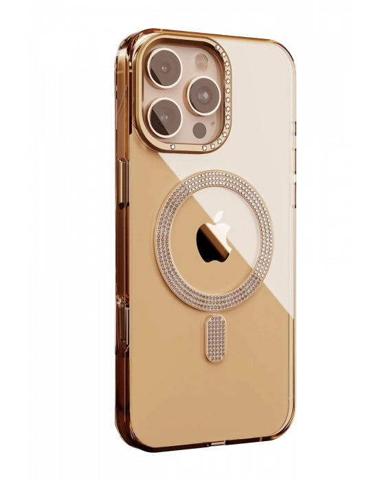 Joko Apple iPhone 16 Pro Max Tash Diamond Magsafe Kapak - Gold
