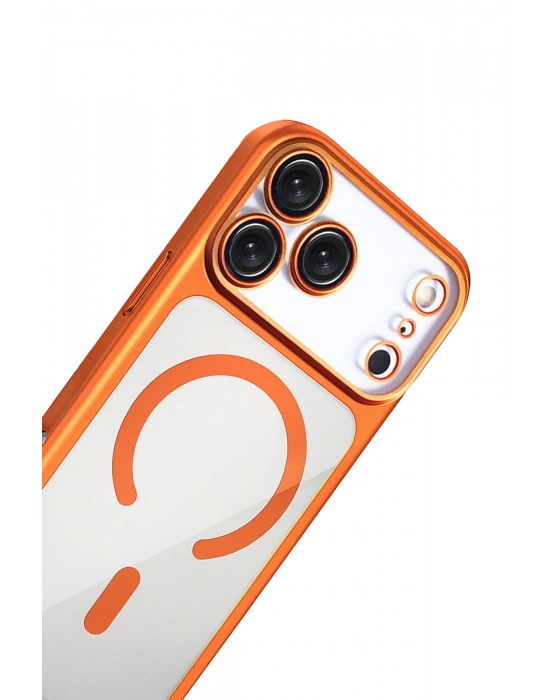 Joko Apple iPhone 17 Pro Max Chrome Magsafe Kapak - Turuncu