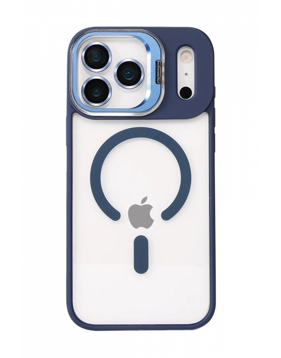 Joko Apple iPhone 17 Pro Max Remim Lensli Magsafe Standlı Kapak - Lacivert