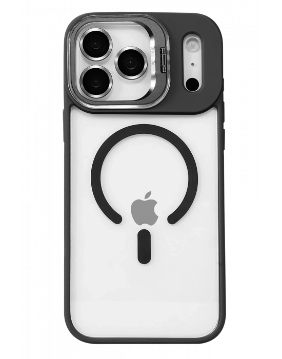 Joko Apple iPhone 17 Pro Max Remim Lensli Magsafe Standlı Kapak - Siyah