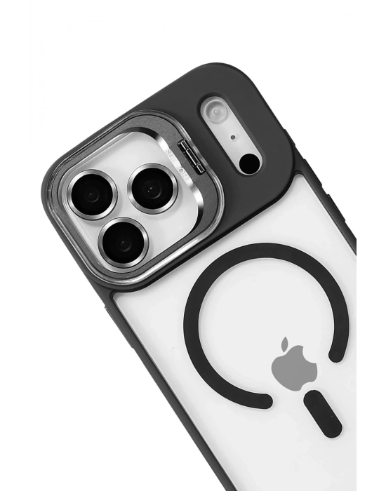 Joko Apple iPhone 17 Pro Max Remim Lensli Magsafe Standlı Kapak - Siyah