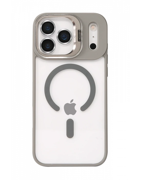 Joko Apple iPhone 17 Pro Max Remim Lensli Magsafe Standlı Kapak - Titan Gri