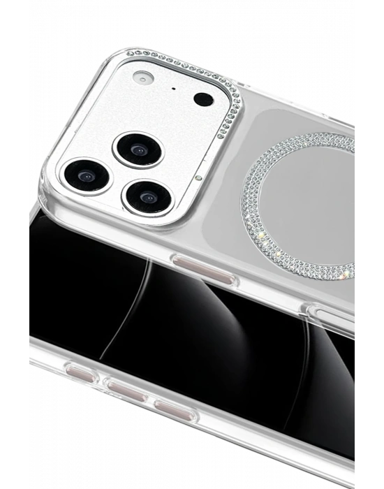 Joko Apple iPhone 17 Pro Max Tash Diamond Magsafe Kapak - Beyaz