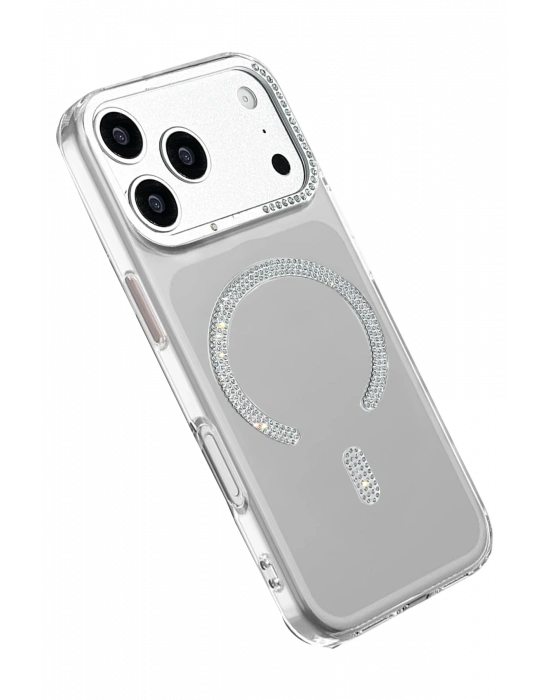 Joko Apple iPhone 17 Pro Max Tash Diamond Magsafe Kapak - Beyaz