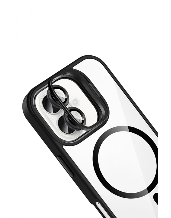 Joko Apple iPhone 17 Remim Lensli Magsafe Standlı Kapak - Siyah