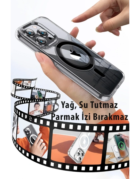 Joko iPhone 14 Pro Kılıf Crystal Magsafe Kapak - Siyah