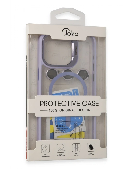 Joko iPhone 14 Pro Kılıf Roblox Lens Magsafe Standlı Kapak - Pudra