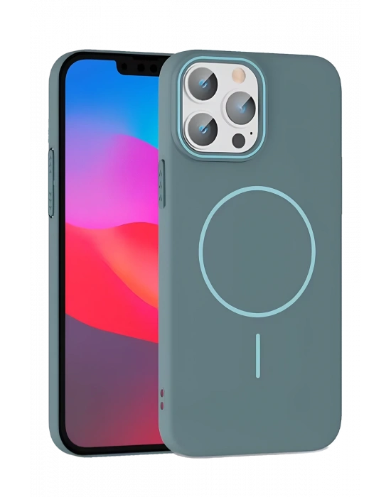 Joko iPhone 14 Pro Max Broş Magsafe Kapak - Turkuaz