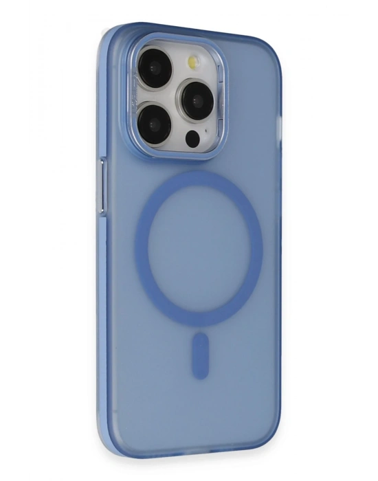 Joko iPhone 14 Pro Max Frost Standlı Magsafe Kapak - Sierra Blue