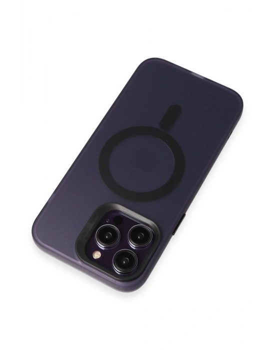 Joko iPhone 14 Pro Max Kılıf Mateks Magsafe Kapak - Derin Mor