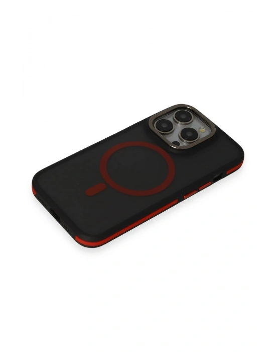 Joko iPhone 14 Pro Max Kılıf Rocky Magsafe Kapak - Siyah-Kırmızı